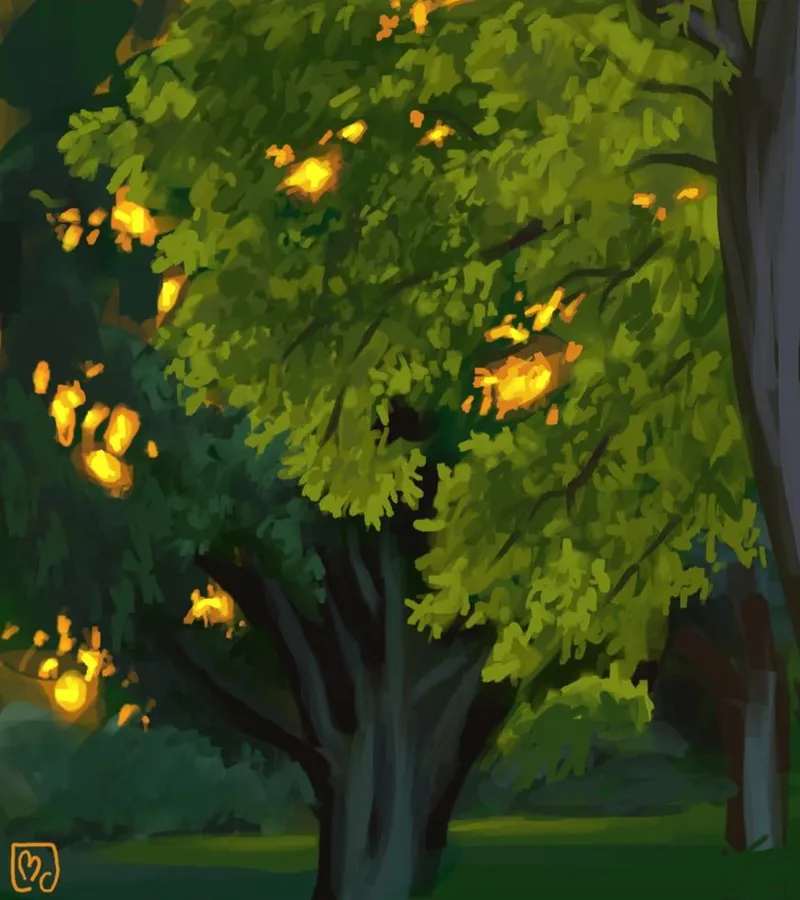 Nichols Hills Trees painting